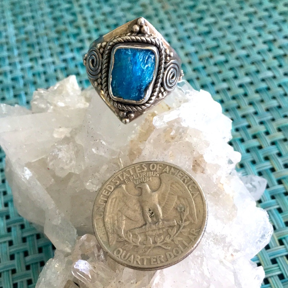 Apatite Sterling Silver Ring